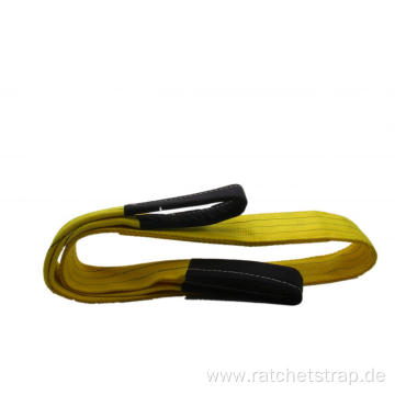 Yellow Color 3T Breaking Strength Polyester Lifting Eye Sling